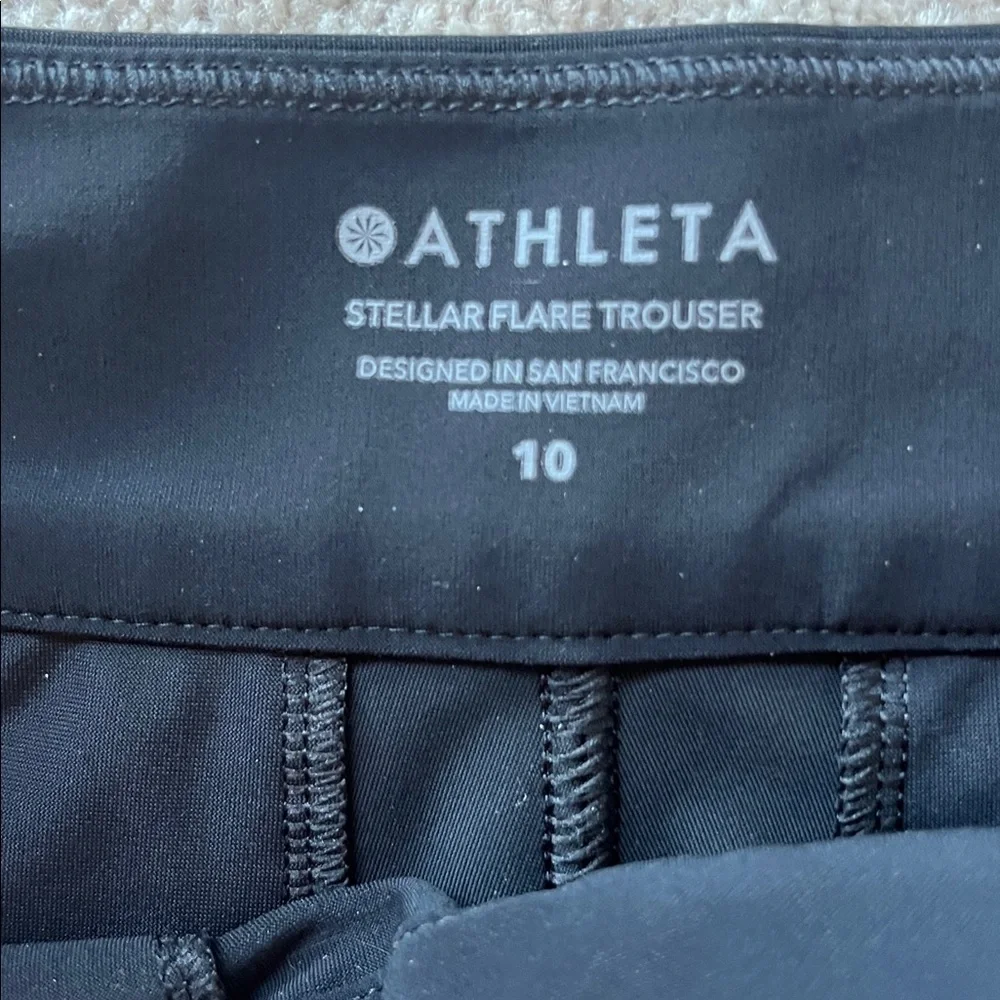 ATHLETA Stellar Flare Trouser Black Pant Size 10 - Picture 9 of 12
